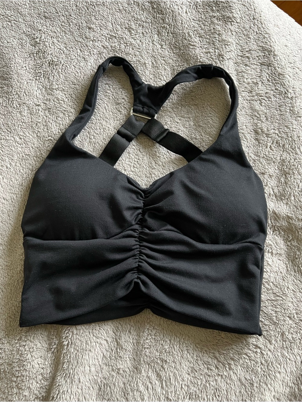 Bombshell Sportswear Black Enhanced Cropped Sports Bra Medium - Picture 3 of 4